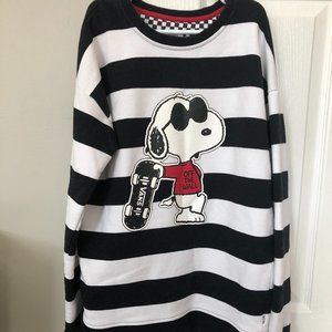 striped Snoopy Vans sweatshirt